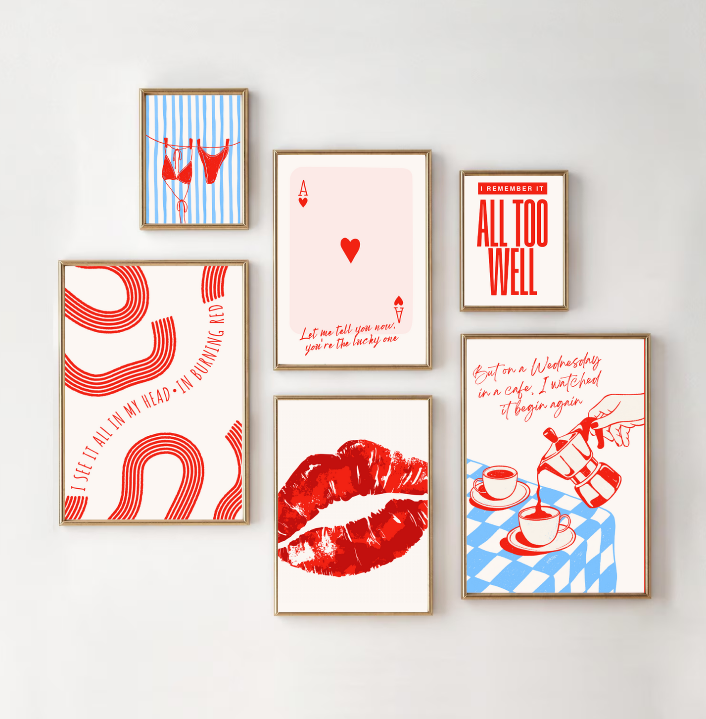 Burning Red Digital Posters